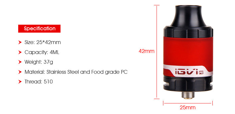 Yosta IGVI P2 Tank 4ml Specification