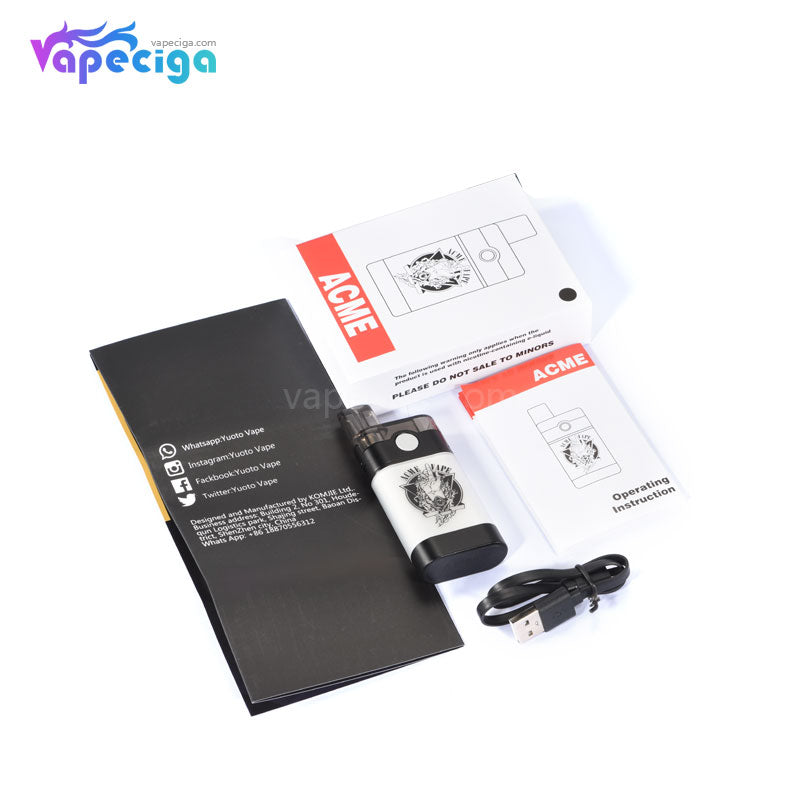 Yuoto ACME Pod System Starter Kit with 6 Changing Light 1200mAh 4ml Yuoto ACME Pod System Starter Kit with 6 Changing Light 1200mAh 4ml