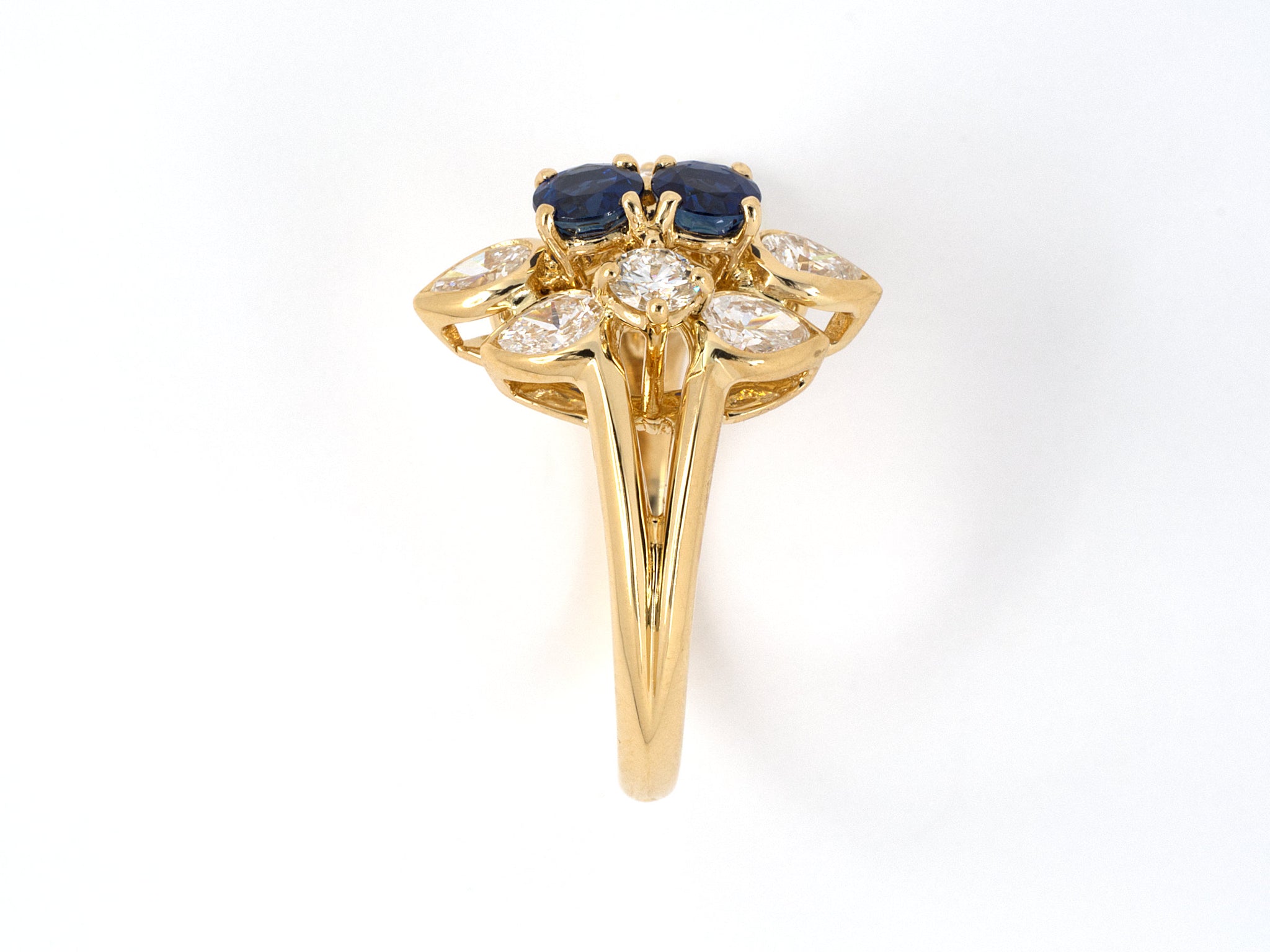 Chaumet Gold, Sapphire and Diamond Cocktail Ring