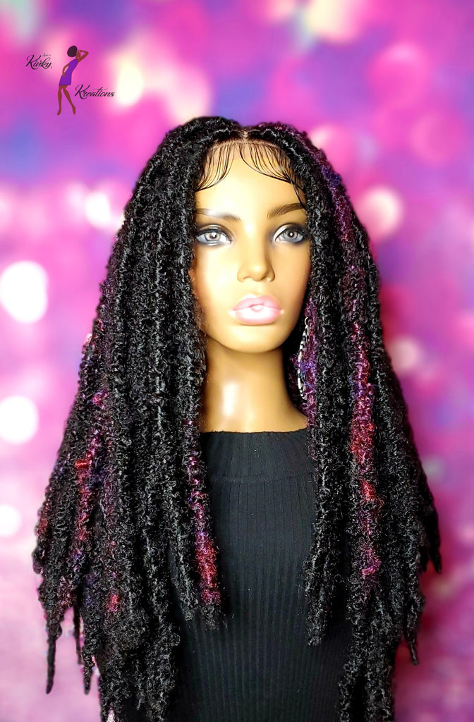 meditativ Politibetjent vores READY TO SHIP //Synthetic Crochet Faux Loc Wig "Whimsical Kinky Loc Di –  Lynnskinkykreations