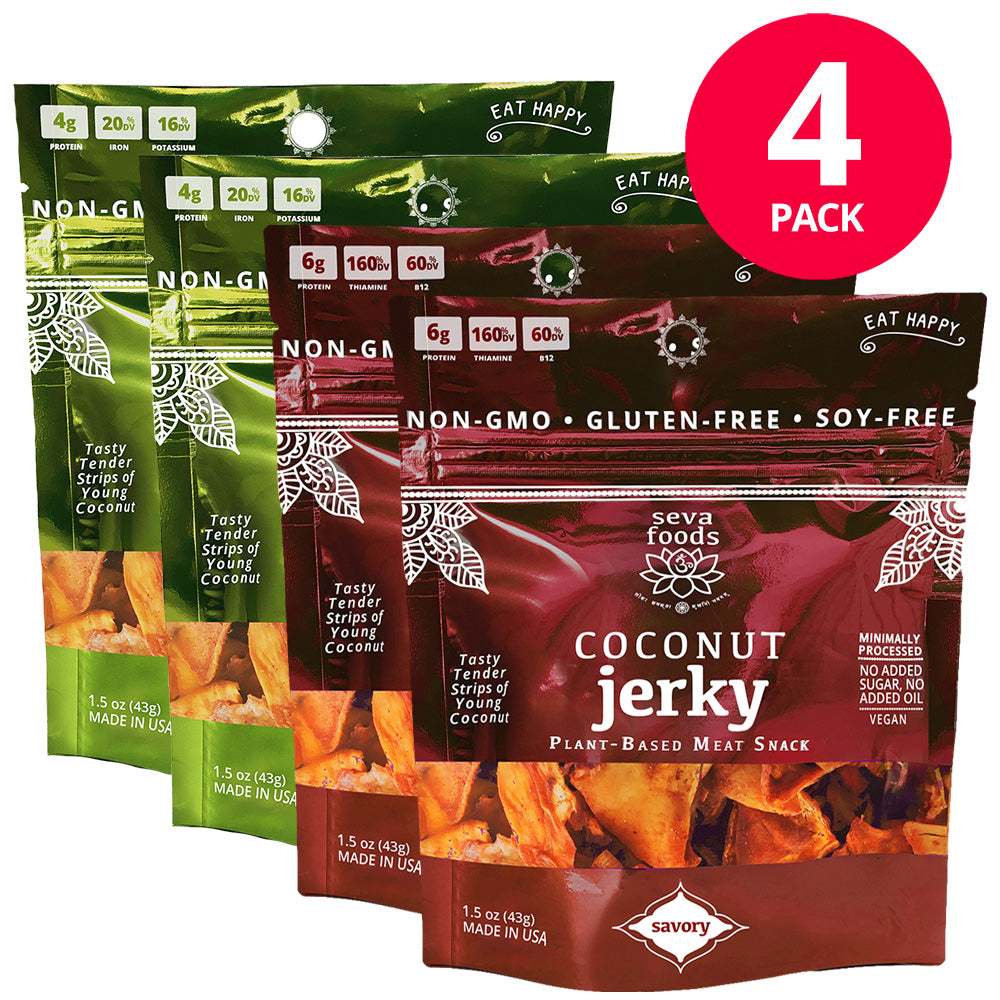 4-Pack Organic Savory & Chipotle Lime Coconut Jerky