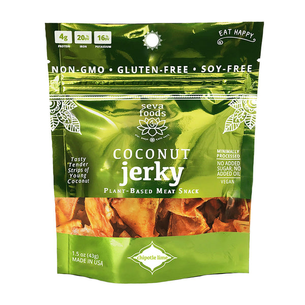 seva foods organic chipotle lime coconut jerky