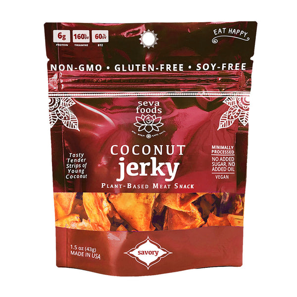 seva foods organic savory coconut jerky