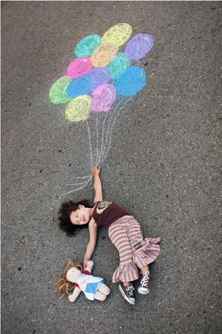 Kids outdoor activity ideas chalk art