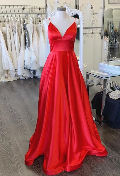 red pageant gown