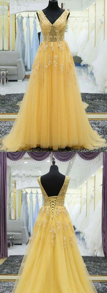 yellow ball gown dress