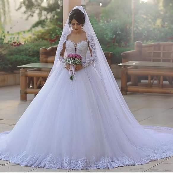 princess white wedding dress