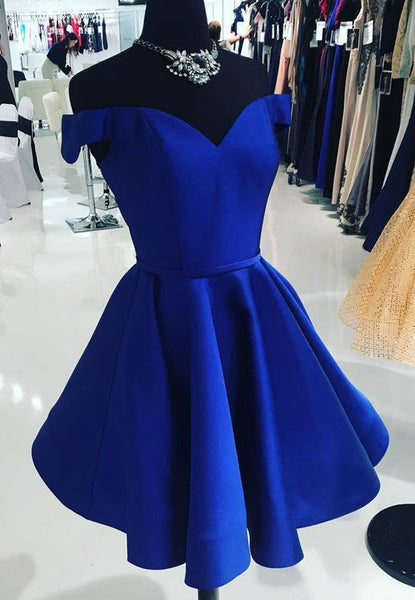 blue short dress formal