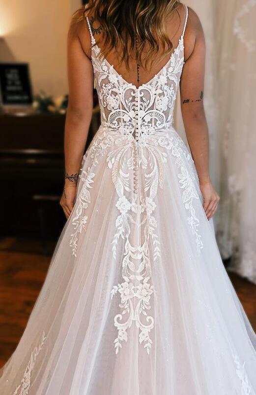 Open Back A-line Wedding Dresses,Bridal Dresses DT1397 – DressesTailor