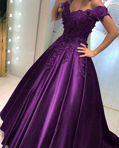 purple winter formal dresses