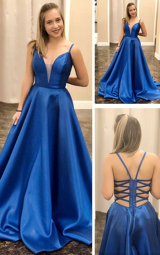 Royal Blue Prom Dress, Pageant Dress, Evening Dress, Dance Dresses, Gr ...