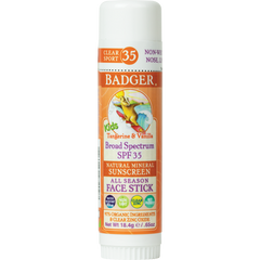 Badger Kids Clear Sunscreen Stick SPF 35 Coral Reef Safe Mineral Sunscreen Stick