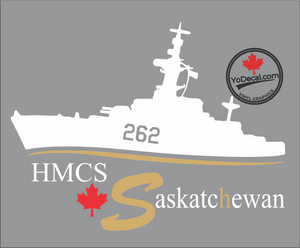 'HMCS Saskatchewan McKenzie-Class Destroyer' Premium Vinyl Decal / Sticker