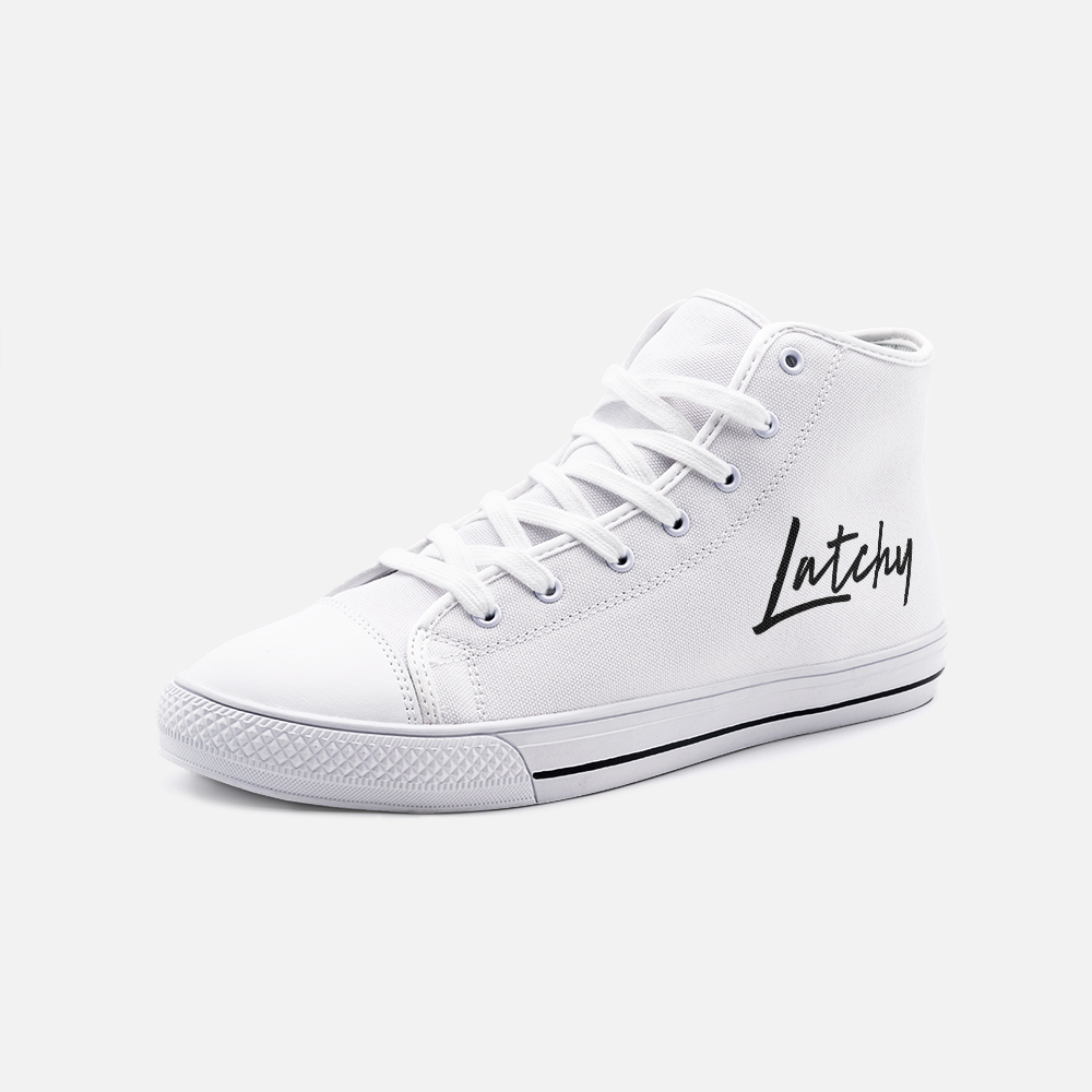 white high top canvas shoes