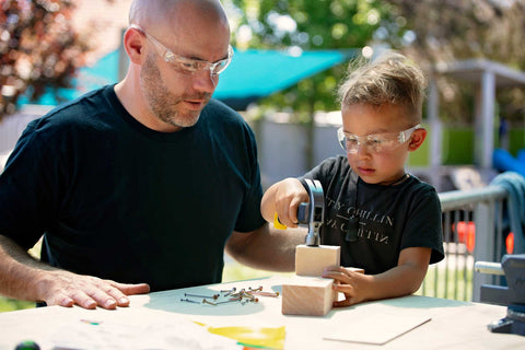 Children doing woodwork