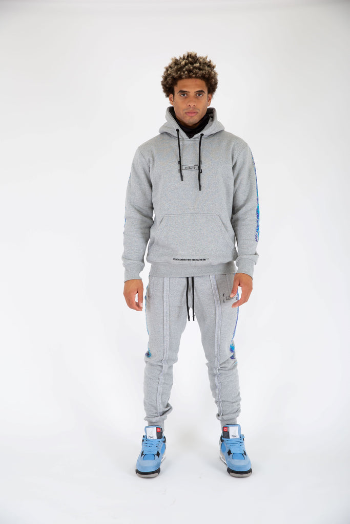 NoneofUs Grey Tracksuit  Grey tracksuit, Guys fits, Thug style