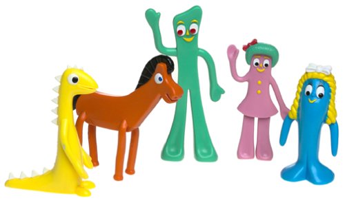 Gumby and four of his friends that you can bend! 