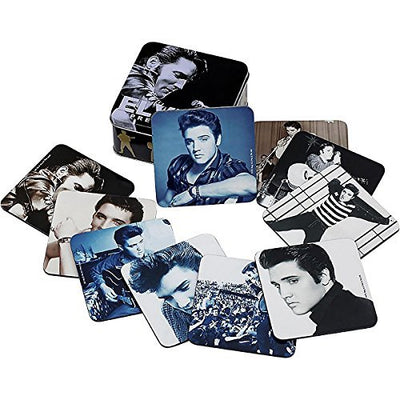 Vandor Elvis Presley Juego de posavasos de 10 piezas con lata de coleccionista (47485) por Vandor