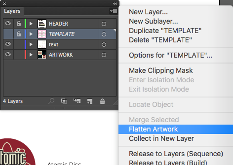 flatten file in illustrator