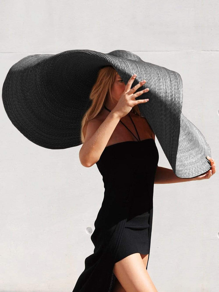 oversized straw sun hats