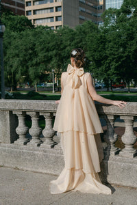 The Cindy Tiered Gown | Champagne