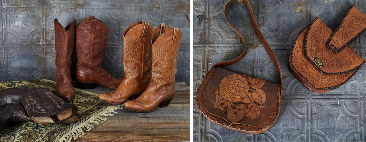 Shop beautiful vintage purses and the coolest vintage cowboy boots for women!