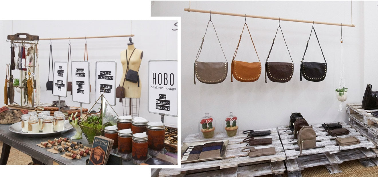 A peek inside the Leather Lounge, The Makers Market and Hobo Leather Shop