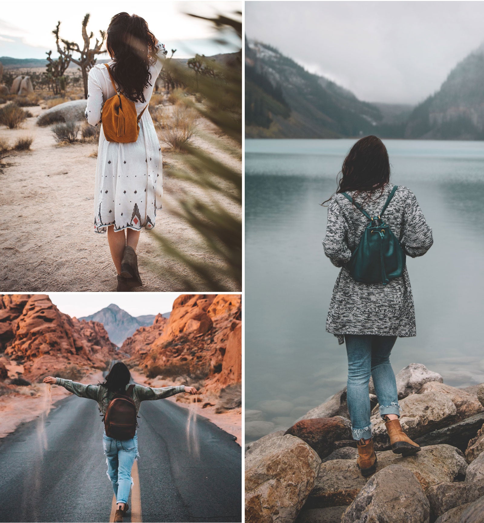 Leather backpack styles perfect to travel with!