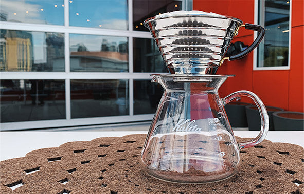 Kalita Wave dripper works great with Frothy Monkey