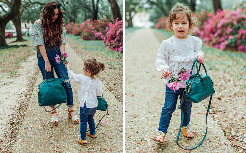 Sheila and Shay in Bluegrass Vintage Hide Leather