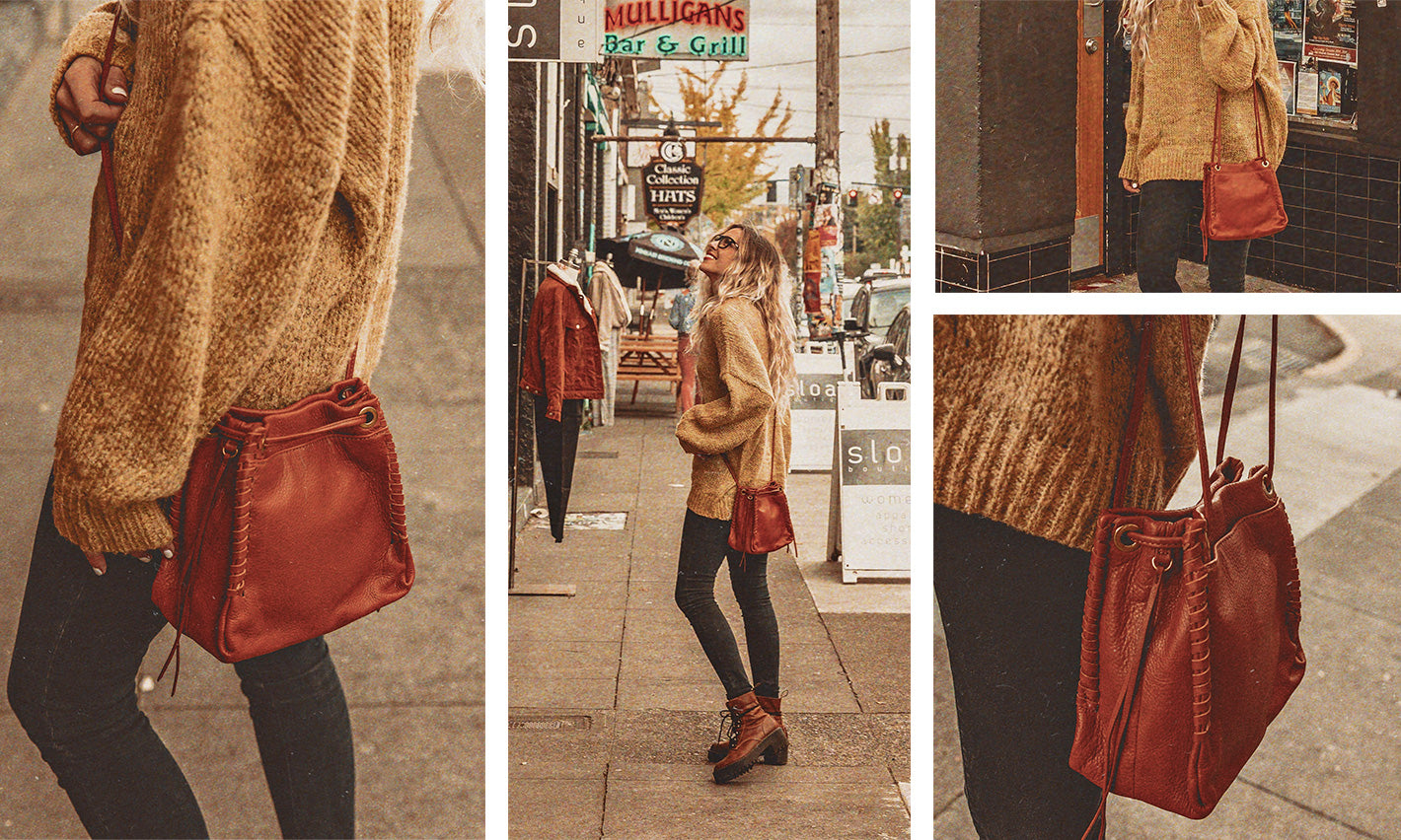 The Bolero Crossbody, the perfect leather bag for fall