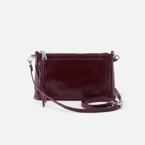 Cadence Purple Leather Convertible Crossbody | Hobo