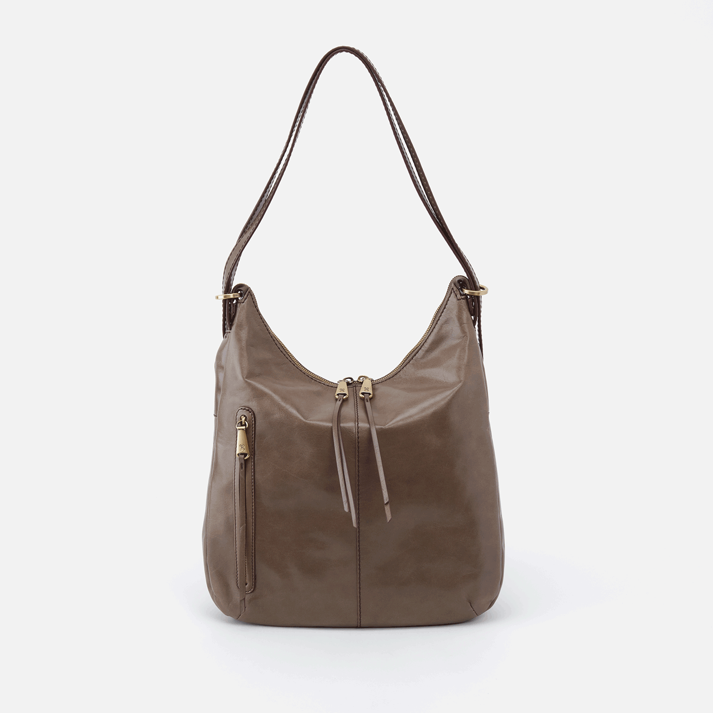 Merrin Grey Leather Backpack & Bucket Bag | Hobo