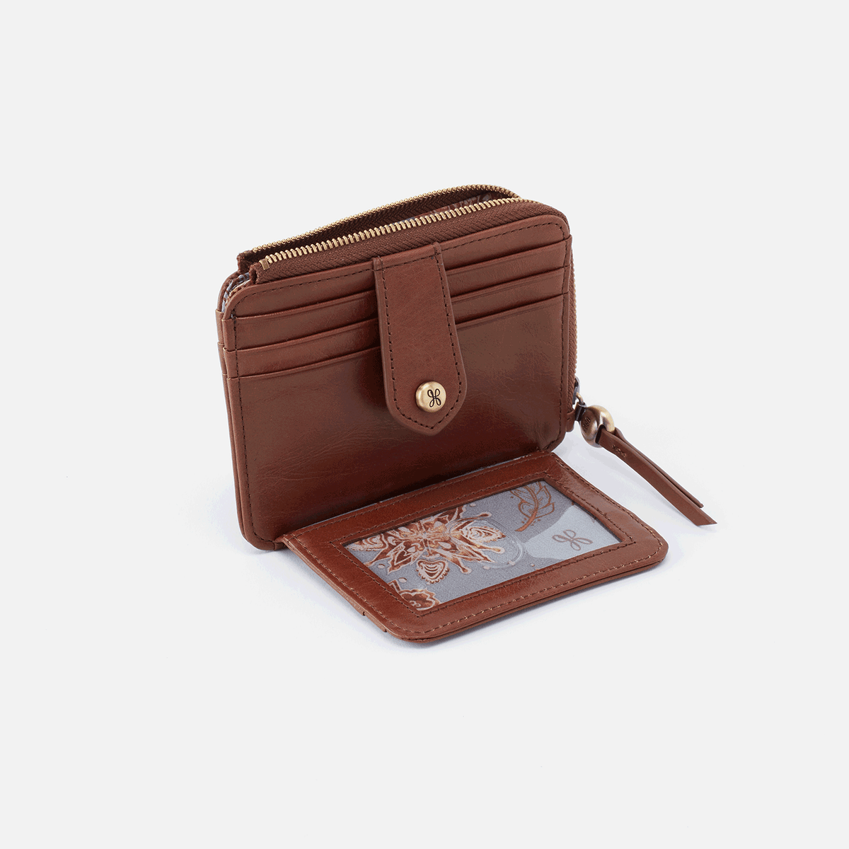 Poco Brown Leather Credit Card Wallet | Hobo