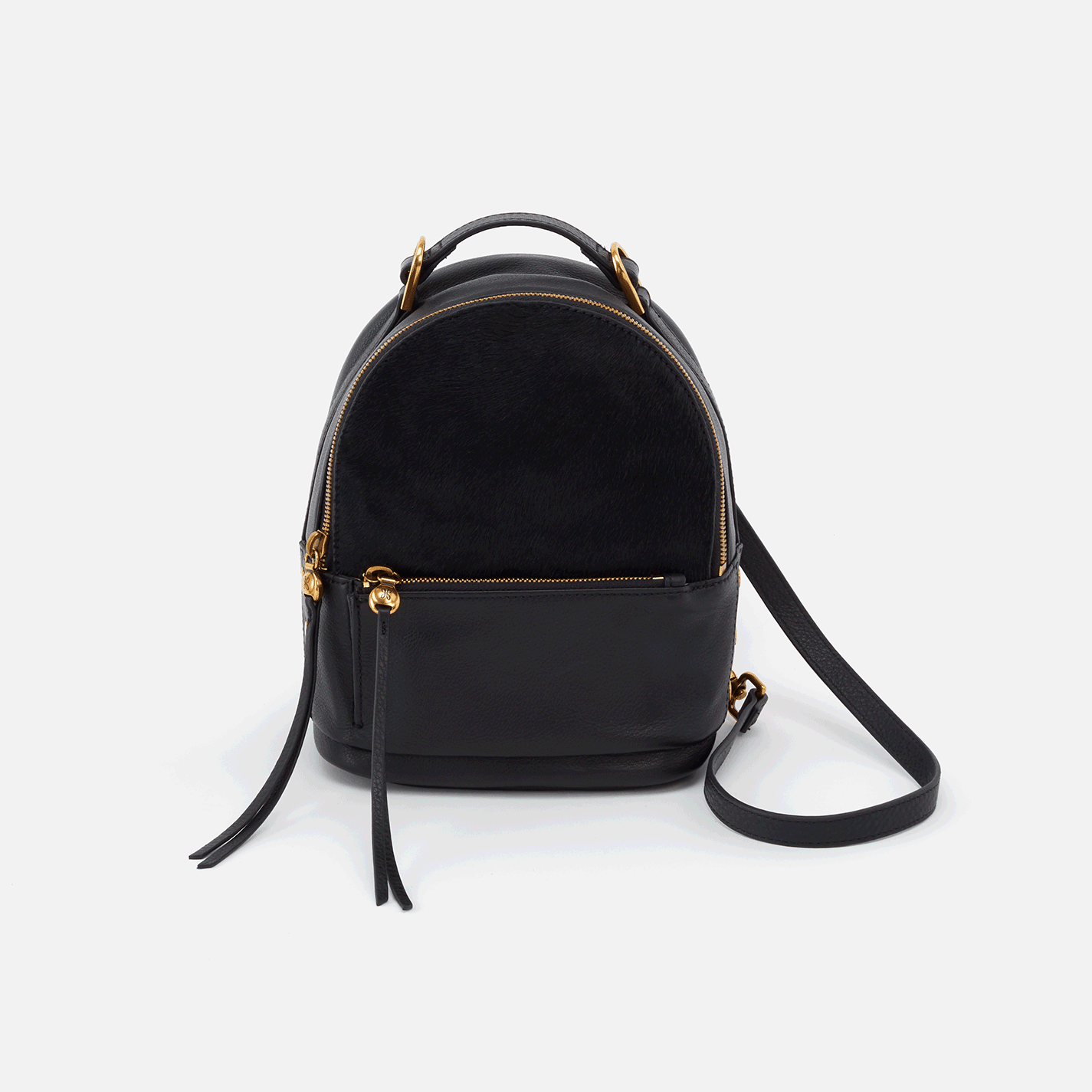 Revel Black Leather Convertible Backpack Crossbody | Hobo