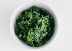 bowl of marinated kale