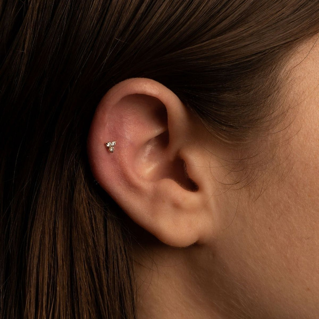 diamond tragus ear piercings