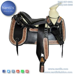 Charro Horse Saddle with Cantina Redonda