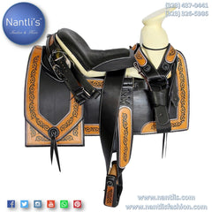 Charro Horse Saddle with Cantina cuadrada