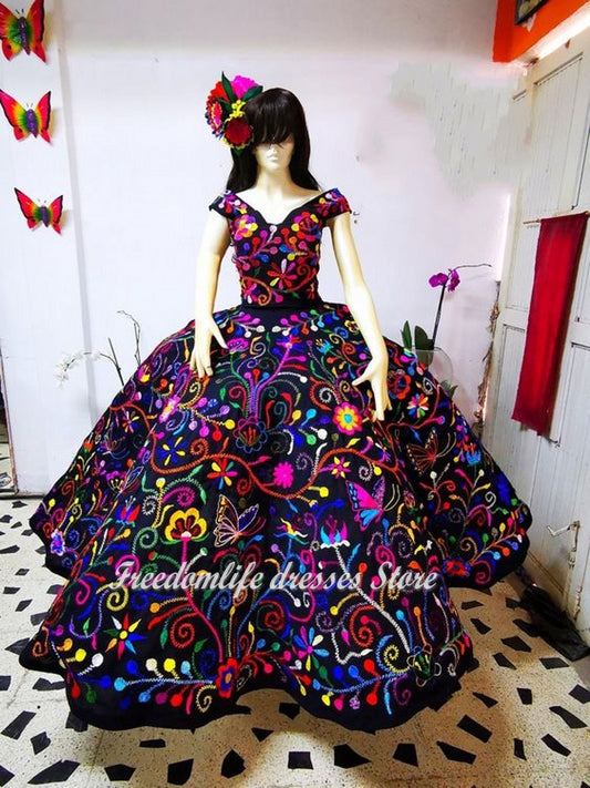 Quinceanera Dress Embroidered vestido 15 años Long Formal Sweet 16 Dress  Prom Gowns Party Wear