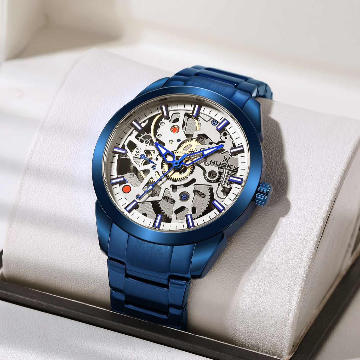 Reloj para Hombre Quartz Watch for Men Blue Ocean Fashion Casual