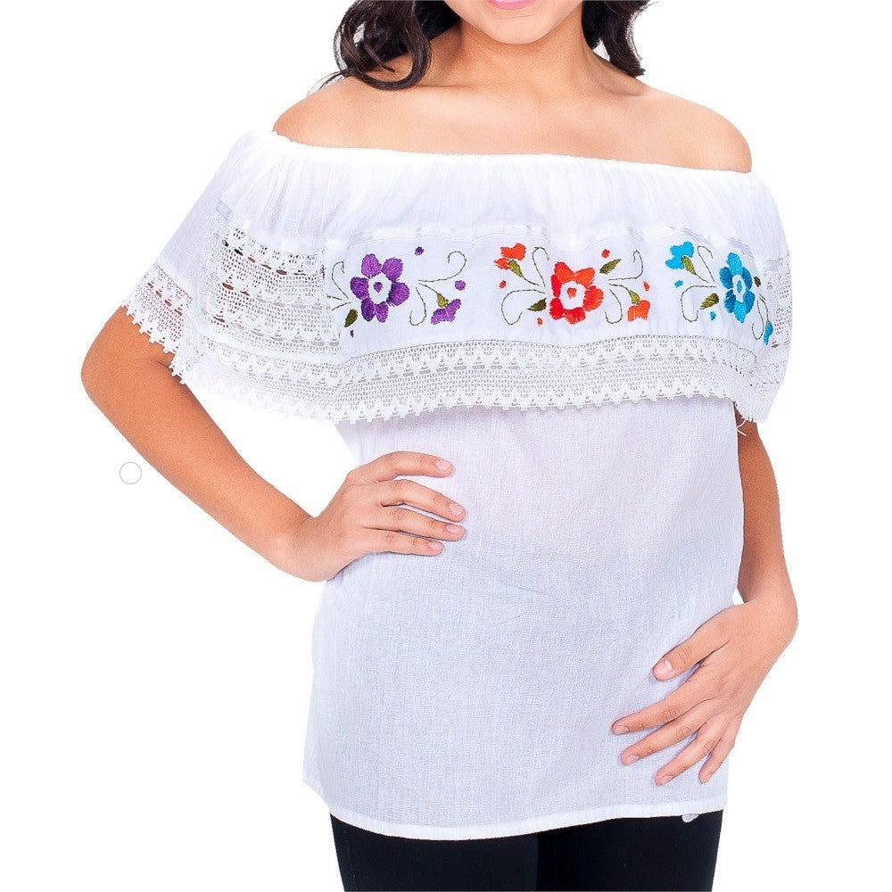Blusa Campesina Bordada TM-77212 Embroidered Blouse – Nantli's - Online Footwear, Clothing and Accessories