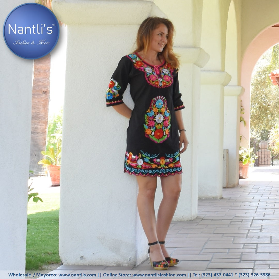Vestido Bordado TM-77373 Embroidered Dress – Nantli's - Online Store |  Footwear, Clothing and Accessories
