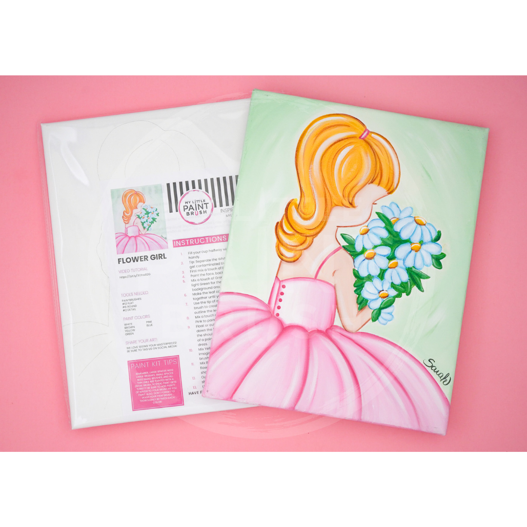 Flower Girl Paint Kit - 11X14 Canvas