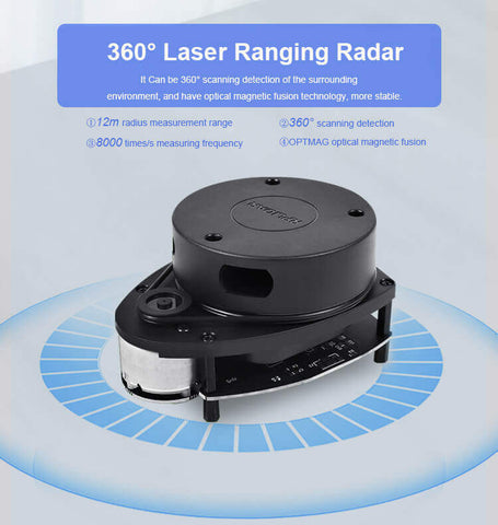 XiaoR GEEK Nvidia Jetson NANO A1 Lidar Moveit ROS programmable smart robot tank car kits with 360° Laser Radar Ranging scanning