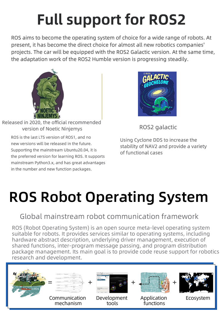 the difference between of ROS and ROS2 and introduce the ROS system