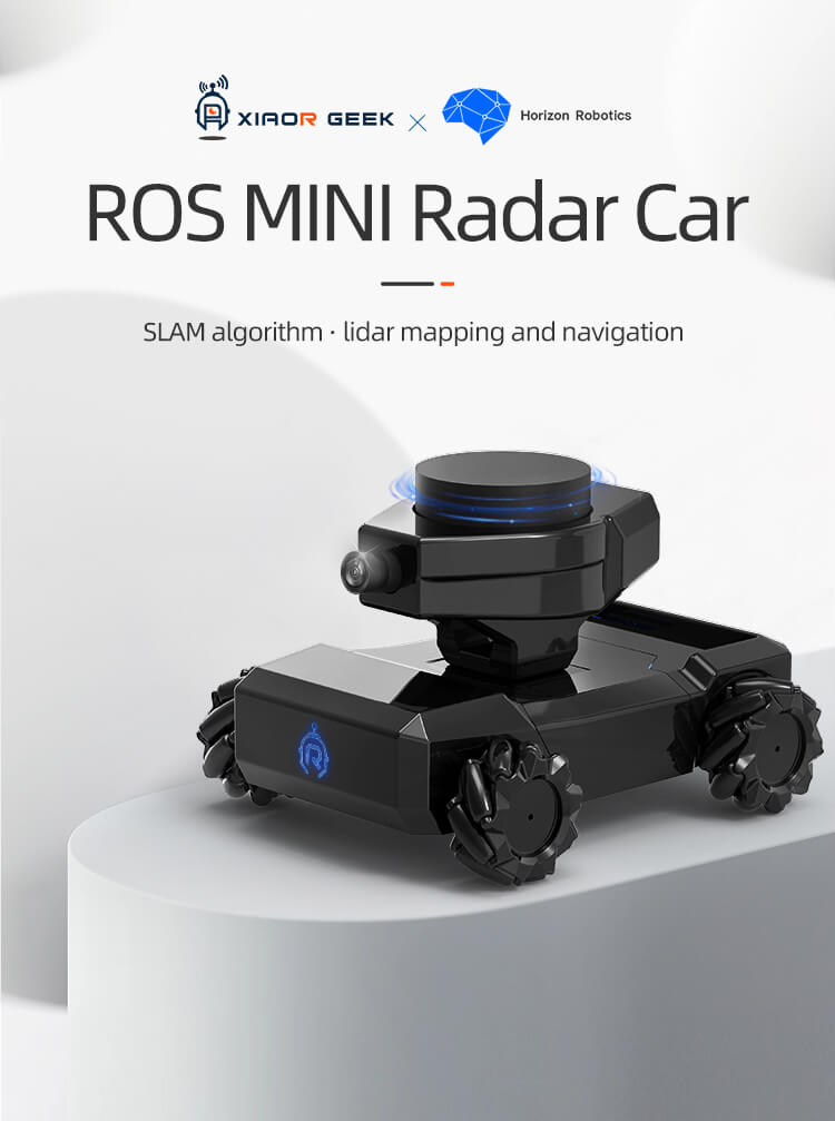 Coche robot ROS2 MINI Radar X3 con rueda mecanum