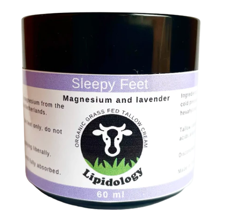 Lipidology: Organic Grass-Fed/Finished Tallow Cream: Sleepy Feet, Magnesium