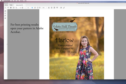 How to print pdf patterns