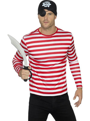 Stripy T-Shirt Adult Fancy Dress Costume